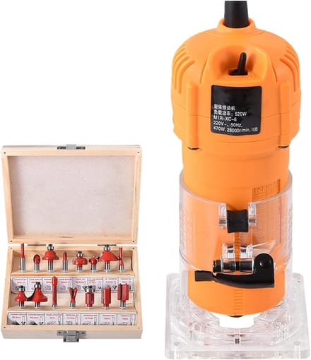 Houtbewerking Machine - Graveermachine Trimmer - Rechte Geleiders Frezen - Multifunctioneel Ontwerp - 470 W - null