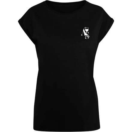 Mister Tee - A S Club Extended Shoulder Dames Tshirt - S - Zwart