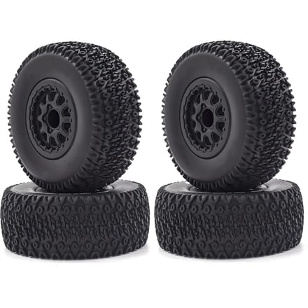 RC Crawler Rubberbanden RC Autobanden 4 stuks 12mm Hex Vervanging voor 1/10 Traxxas Slash RC Korte type A