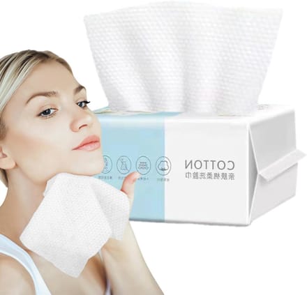 Gedroogde Handdoek - Gezichtsdoekjes Wegwerp - Make-up Verwijderen - Extra Dik Katoen - 20 cm - Wit