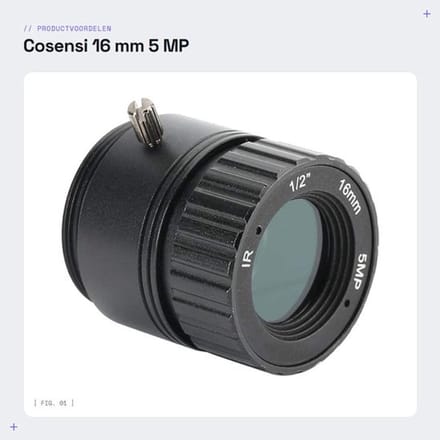 16 mm 5 MP Cameralens met CS-vatting voor Beveiligingscamera's