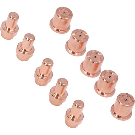 Lot de 10 pièces Kit d'électrodes et de buses pour coupeur plasma Pointes et électrodes de remplacement pour Trafimet CB50