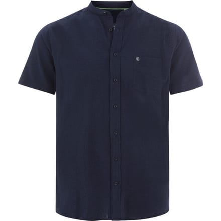 Jan Vanderstorm herren Overhemd Met Korte Mouwen - 45/46 - donkerblauw - Plus Size