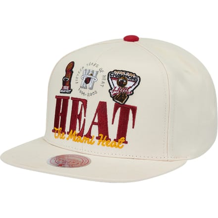 Mitchell And Ness NBA Miami Heat Retro Snapback Pet Wit