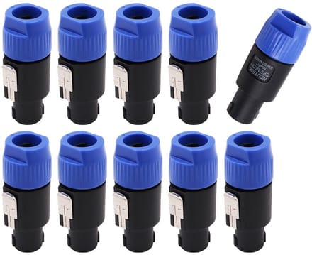 10 Stuks Waterdichte NL4FC Luidsprekerkabel Connectoren Speakon naar Jack Plug