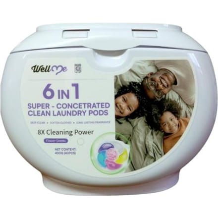 Koreaanse Wascapsules WellMe 6in1 supergeconcentreerde schone waspods 40 pcs capsules in pack