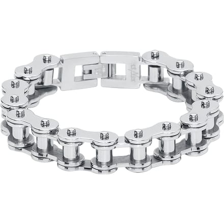 etNox hard and heavy Armband - Biker - voor Mannen - zilverkleurig