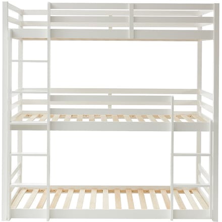 Vente-unique Stapelbed hout wit 90 x 200 cm