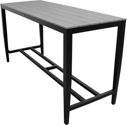 Bartafel Cyprus 200x75 cm | Grey | Polywood & Aluminium