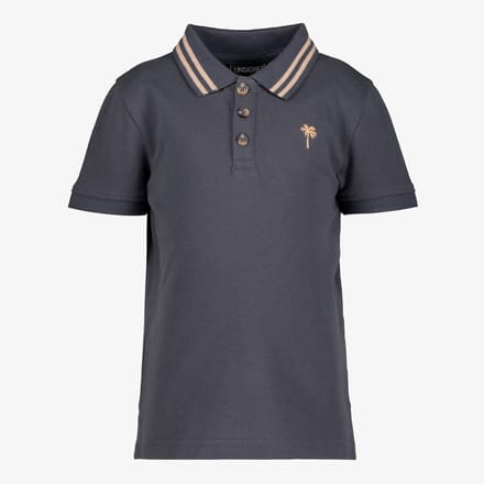 Unsigned jongens polo met palm donkerblauw - Maat 92
