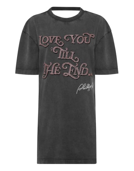 Open Back T-Shirt Dress Love Plein