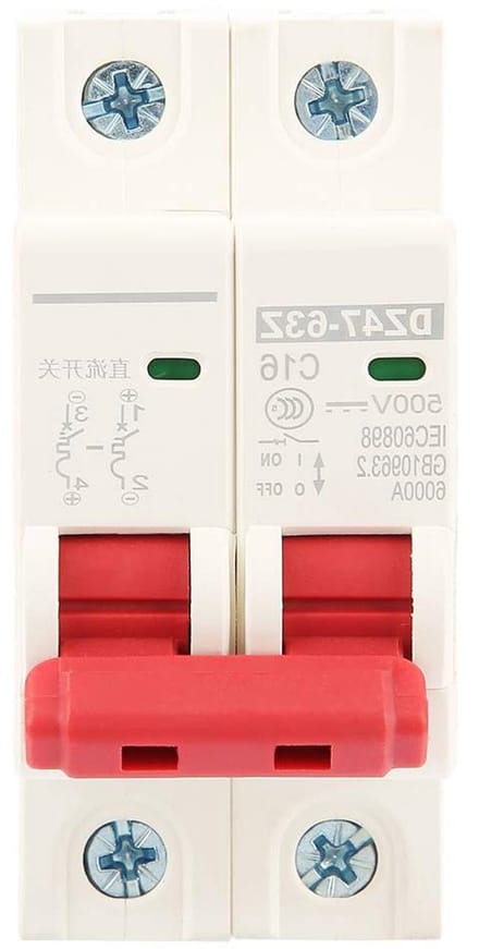 Miniatuur Stroomonderbreker - DC Zekering - Circuit Beveiligen - Snelle Respons - 6kA Uitschakelvermogen - Grijs