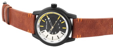 EXCELLANC Herenhorloge kunstleer Mineralglas