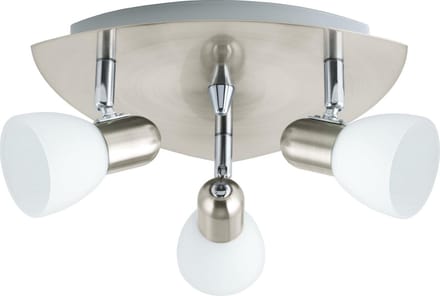 EGLO Enea - Plafondspots - 3 Lichts - Nikkel-Mat - Wit