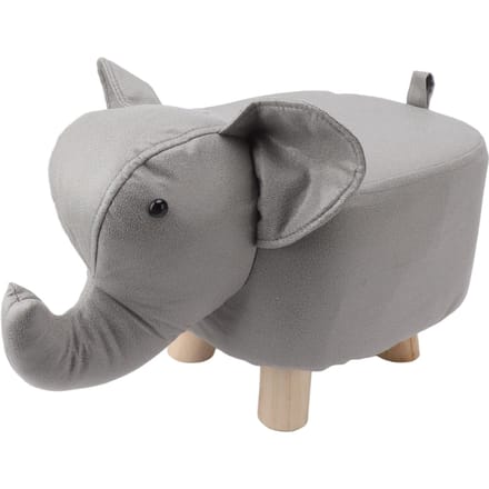 Repose-pieds en forme d'éléphant antidérapant, silencieux, confortable, stable, polyvalent, mignon gris clair