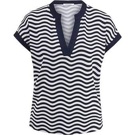 Shirt ronde hals Van Peter Hahn blauw