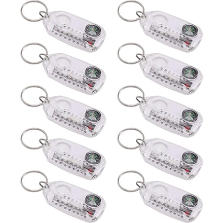 10 STUKS     en Thermometers Draagbare Multifunctionele Sleutel  Vergrootglas   Thermometer voor Wandelen Kamperen white
