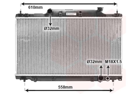 Van Wezel - RADIATOR VOOR HONDA CIVIC 1999-2001 19010PRA003