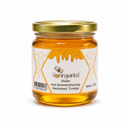 Distel met bloemenhoning - 250g - Honingwinkel