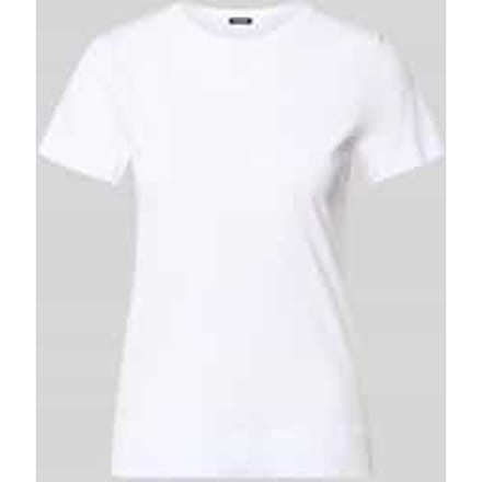 t-shirt met ronde hals en motiefstitching
