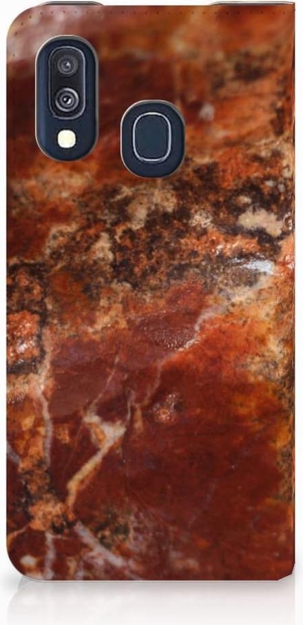 Samsung Galaxy A40 Standcase Marmer Bruin