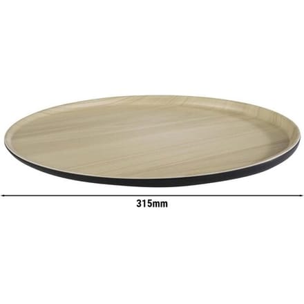 GGM Gastro (6 Stück) Tablett - FRIDA - Melamin - Ø 315mm - Höhe: 25mm