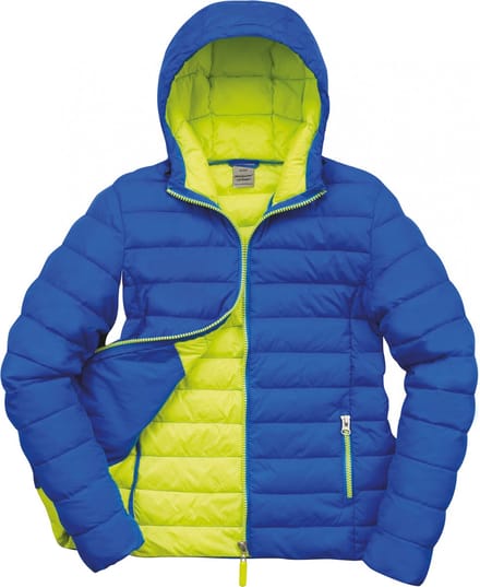 Result Women´s Snow Bird Hooded Jacket RT194F - Ocean Blue/Lime - XL