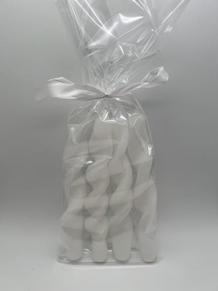 Gedraaide kaarsen set 4 stuks - wit