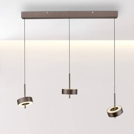 Q-Smart-Home Paul Neuhaus SMART+ hanglamp Q-Rotate donkerbruin 3-lamps