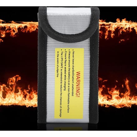 Brandwerende Hittebestendige Batterij Beschermhoes Tas gray