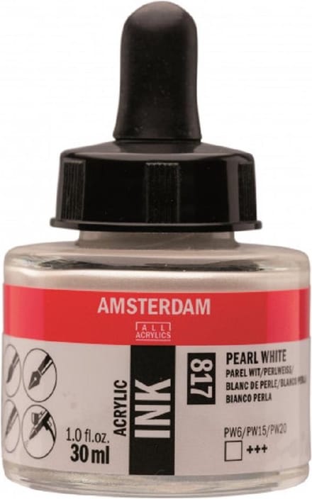 Amsterdam Acrylic Ink Fles 30 ml Parelwit 817