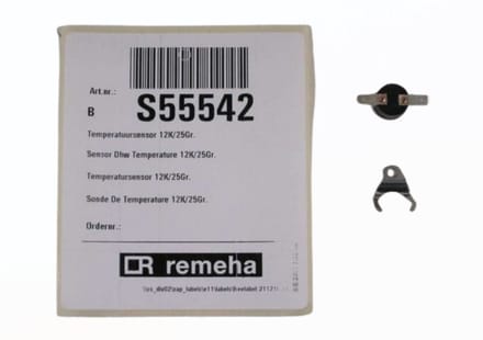 Remeha S55542 temperatuursensor 12K 25 graden – Geschikt voor Remeha Selecta