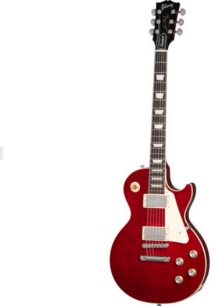 Music Gifts - Speldje Les Paul gitaar, rood met wit pickguard