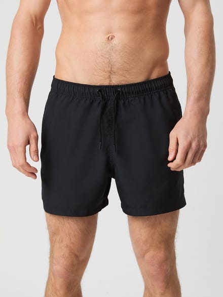 Björn Borg Solid Zwembroek Heren Zwemshort Mannen - Korter Model - 100% Gerecycled Polyester - Zwart - Maat S