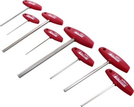 8-delige T-handvat Hex Driver, Metrische Maten van 2.0 tot 10mm
