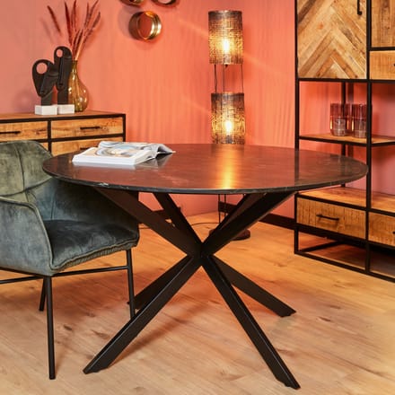 Starfurn - Eettafel Lynn - Zwart - 150x150x76 cm