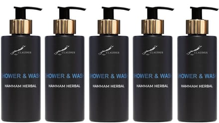 Shower & Wash Hammam Herbal 300 ml - gouden pomp - 5 stuks