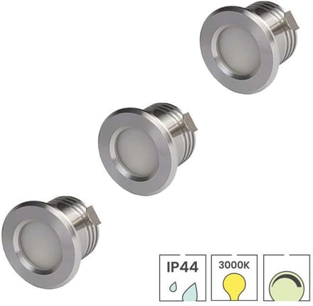 Lybardo - Inbouwspots extra klein 3-pack - 3W - Dimbaar - Modern Warmwit Licht- Zaagmaat 28mm