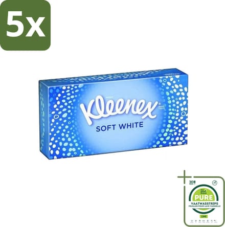 5 x Kleenex - Tissues - Soft White - 70 Tissues - Grootverpakking - Tissue - Tissues - Zachte Tissues - Tissues Voor Verkoudheid - Tissues Voor Dagelijks Gebruik