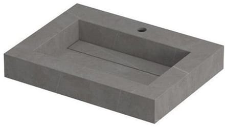 Ink Pitch meubelwastafel 60x45cm keramische slab - 1 kraangat - Armani grey