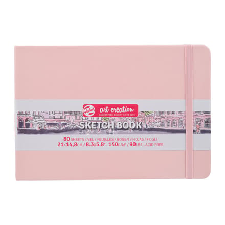 Schetsboek talens art creation 210x150mm roze | 5 stuks