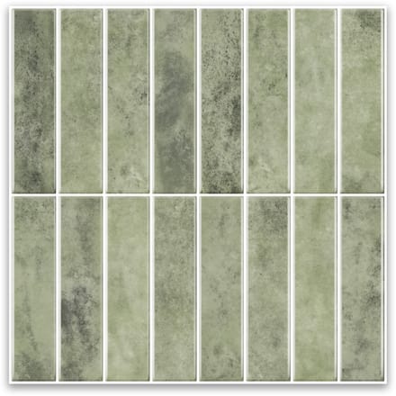24Supply Plaktegels - 10 Stuks - Glans - Olijfgroen - 30.5x30.5cm