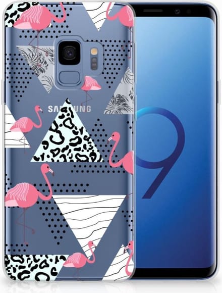 Samsung Galaxy S9 TPU Hoesje Flamingo Triangle