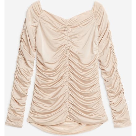 ARKET Nila Off Shoulder Top Beige Größe: M | Longsleeves Outlet | Damen | Braun
