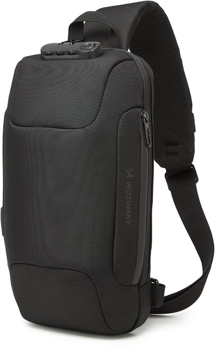 Wozinsky Premium Single Shoulder Anti-Theft City Backpack with Organizer and USB - Black