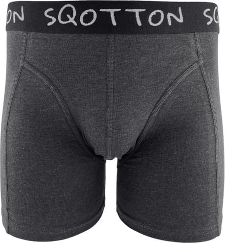 Boxershort - SQOTTON® - Basic - Antraciet - Maat XL