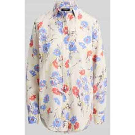 relaxed fit overhemdblouse van puur linnen