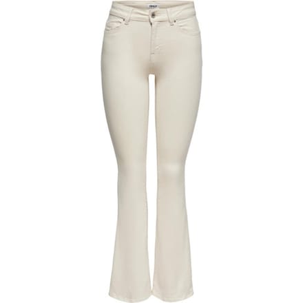 ONLY ONLBLUSH MID FLARED DNM DOT019 NOOS Dames Jeans - Ecru