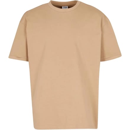 Urban Classics - Rib Cuff Heren Tshirt - S - Beige