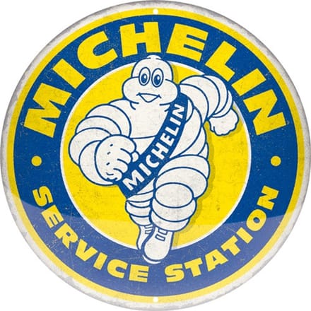 Wandbord Rond Round Sign - Michelin - Service Station